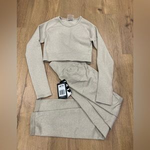 AIMN activewear ribbed set